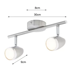 Vector 2 Bar LED Spotlight - Satin Nickel -Lighting Promotion Store 12810128 1404843073148588