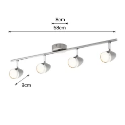 Vector 4 Bar LED Spotlight - Satin Nickel -Lighting Promotion Store 12810233 1094843073478030