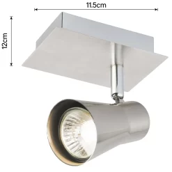 Swansea 1x 35W Spotlight - Brushed Stainless Steel -Lighting Promotion Store 12813668 1984843086320901
