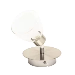 Arla 1x 28W Double Wall Spotlight - Satin Nickel