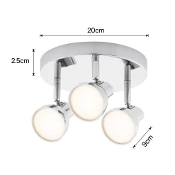 Apollo 3x 5W Round Plate LED Spotlight - Chrome 10 Apollo 3x 5W Round Plate LED Spotlight - Chrome -Lighting Promotion Store 12813810 1244843087160541