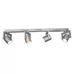 Yorkie 4 Lamp Spotlight Bar - Satin Nickel