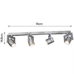 Yorkie 4 Lamp Spotlight Bar - Satin Nickel -Lighting Promotion Store 12815954 6214843347481104