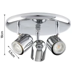 Phoenix 3 Lamp Spotlight - Chrome -Lighting Promotion Store 12816706 1904843347999741