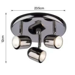 Phoenix 3 Lamp Spotlight Plate - Black Chrome -Lighting Promotion Store 12816709 1544855431684846