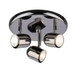 Phoenix 3 Lamp Spotlight Plate - Black Chrome