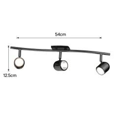 Phoenix 3 Lamp Spotlight Bar - Black Chrome -Lighting Promotion Store 12816713 3154843348265850