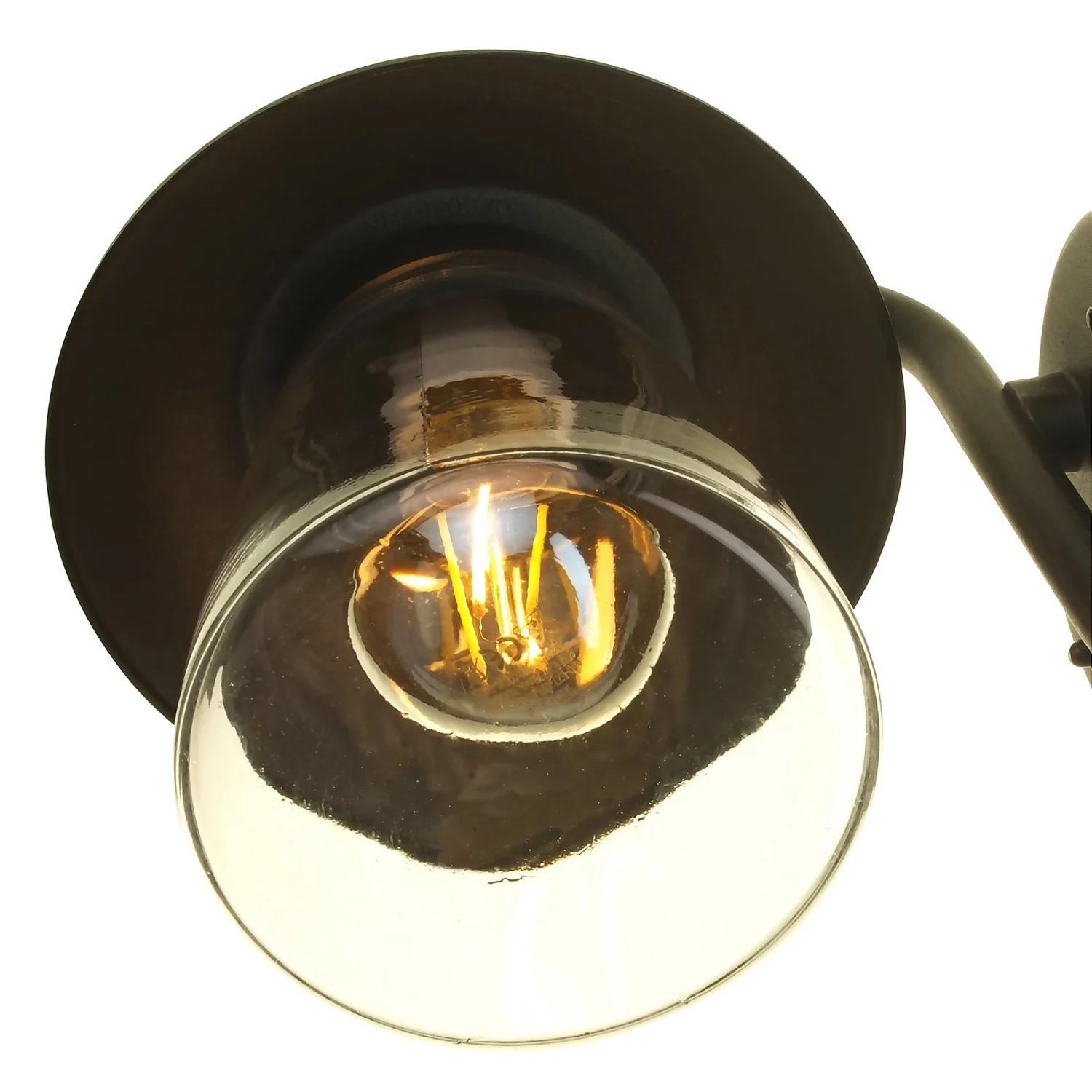 Lutec Cate E27 IP44 Outdoor Wall Lantern - Black With Rust Effect 6 Lutec Cate E27 IP44 Outdoor Wall Lantern - Black With Rust Effect - Image 4