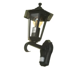 Lutec Corniche PIR Outdoor Wall Lantern - Black -Lighting Promotion Store 12819204 8204832981700393