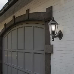 Lutec Corniche E27 Outdoor Wall Lantern - Black -Lighting Promotion Store 12819209 1454952643020772