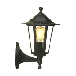 Lutec Corniche E27 Outdoor Wall Lantern - Black -Lighting Promotion Store 12819209 3434832981832225