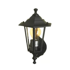 Lutec Corniche E27 Outdoor Wall Lantern - Black -Lighting Promotion Store 12819209 8594832981749311