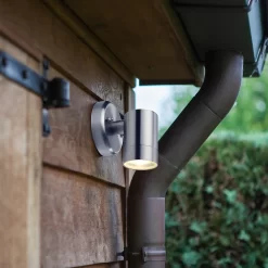 Lutec Rado Outdoor Down Wall Light - Stainless Steel