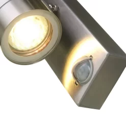 Lutec Rado Up/Down PIR Outdoor Wall Light - Stainless Steel -Lighting Promotion Store 12819275 1694952877424035