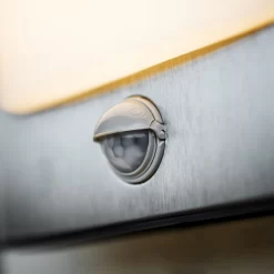 Lutec Face 13W LED PIR Outdoor Wall Light - Stainless Steel -Lighting Promotion Store 12819285 8224952877315036