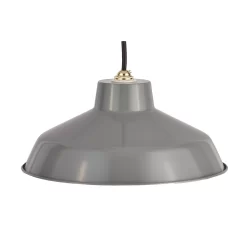 Retro Metal Easy Fit Pendant Light Shade - Grey