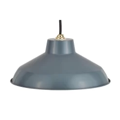 Retro Metal Easy Fit Pendant Light Shade - Blue