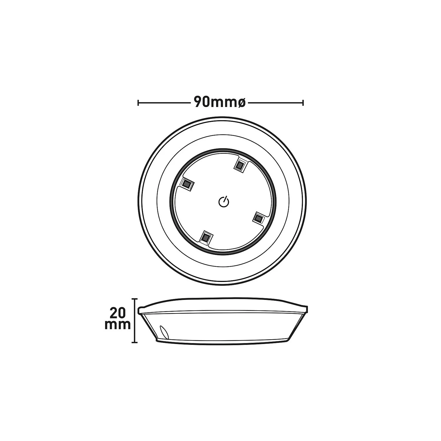 Arlec 2 Pack Round LED Push Lights 11 Arlec 2 Pack Round LED Push Lights - Image 9