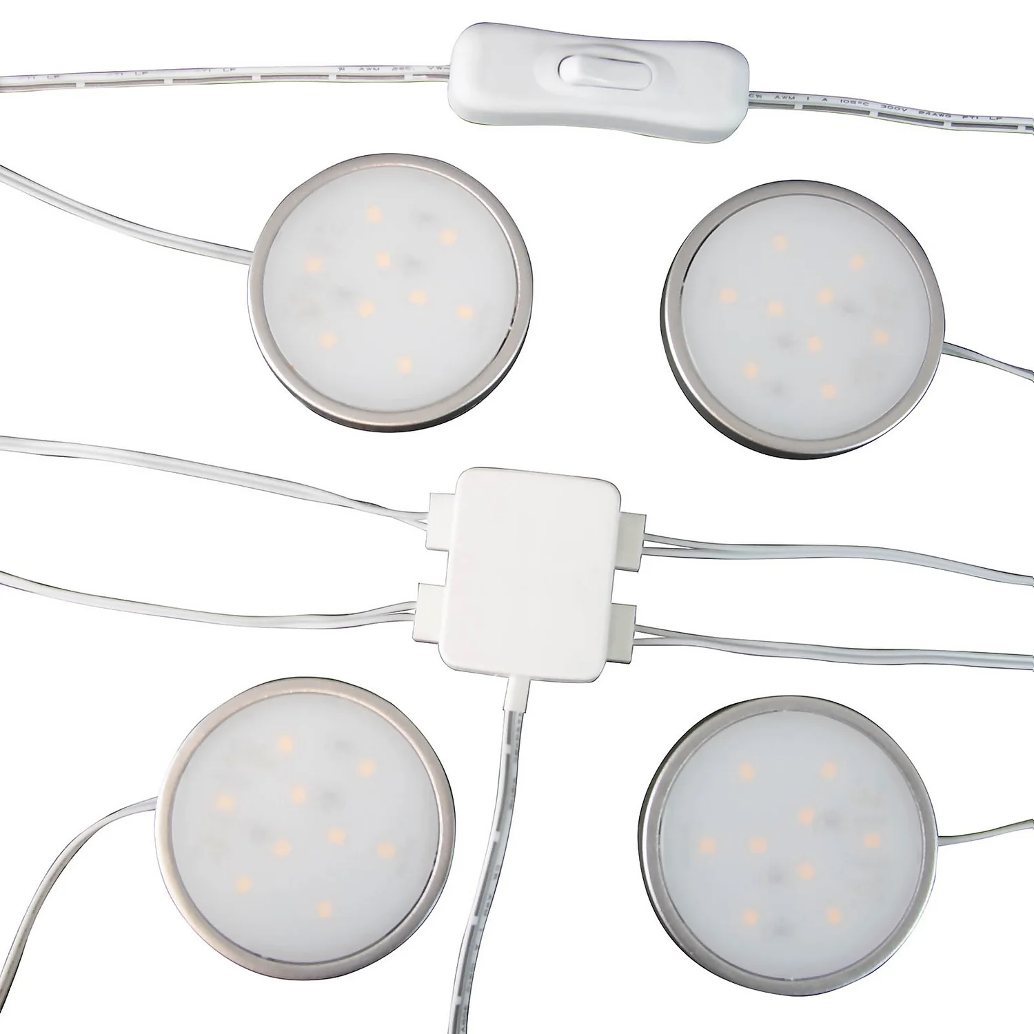 Arlec Warm White LED Puck Light Set 4 Arlec Warm White LED Puck Light Set - Image 2