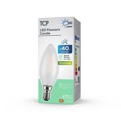 TCP Filament Candle Coat 40W SES Cool Dimmable Light Bulb 8 TCP Filament Candle Coat 40W SES Cool Dimmable Light Bulb -Lighting Promotion Store 12824445 1364963829969133