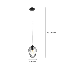Eglo Newtown Pendant Ceiling Light - Black -Lighting Promotion Store 12828084 5134832953479597