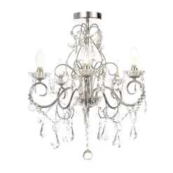 Vela 5 Light Bath Chandelier - Chrome