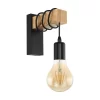 Eglo Townshend Wall Light - Black & Brown -Lighting Promotion Store 12836408 1634831966055874