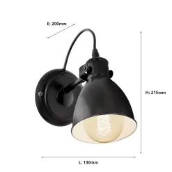 Eglo Priddy Wall Light - Black -Lighting Promotion Store 12836512 4934833169679760