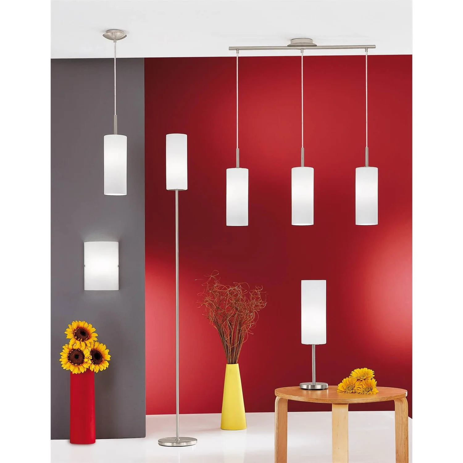 Eglo Troy 3 (1 Light) Pendant Light - Satin Nickel 4 Eglo Troy 3 (1 Light) Pendant Light - Satin Nickel - Image 2