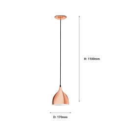 Eglo Coretto Pendant Light - Brushed Copper -Lighting Promotion Store 12836705 1234833169162380