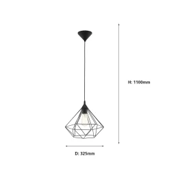 Eglo Tarbes Large Pendant Light - Black -Lighting Promotion Store 12836708 1084833172298721