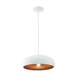 Eglo Mogano 1 Pendant Light - White & Copper -Lighting Promotion Store 12836801 1164831966312668