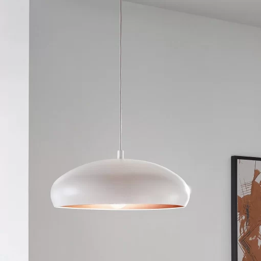 Eglo Mogano 1 Pendant Light - White & Copper -Lighting Promotion Store 12836801 6824941821161461