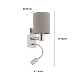 Eglo Pasteri Wall Light - Satin Nickel -Lighting Promotion Store 12836960 1134833169883862