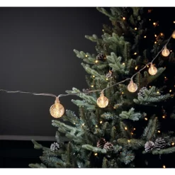 20 Clear Bubble Ball Christmas String Lights (Battery Operated)