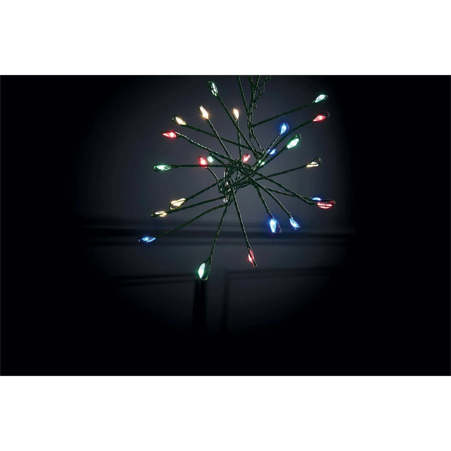 480 LED Green Copper Wire Cluster Christmas Lights - Multicoloured 4 480 LED Green Copper Wire Cluster Christmas Lights - Multicoloured - Image 2