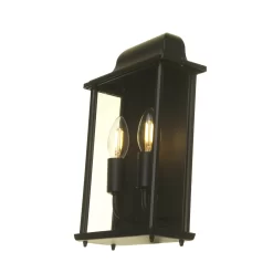 Lutec Holly Outdoor Wall Lantern - Black -Lighting Promotion Store 12840506 3554833193172040