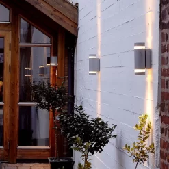 Lutec Focus 2x GU10 Outdoor Wall Light - Anthracite -Lighting Promotion Store 12840637 1934952643245541