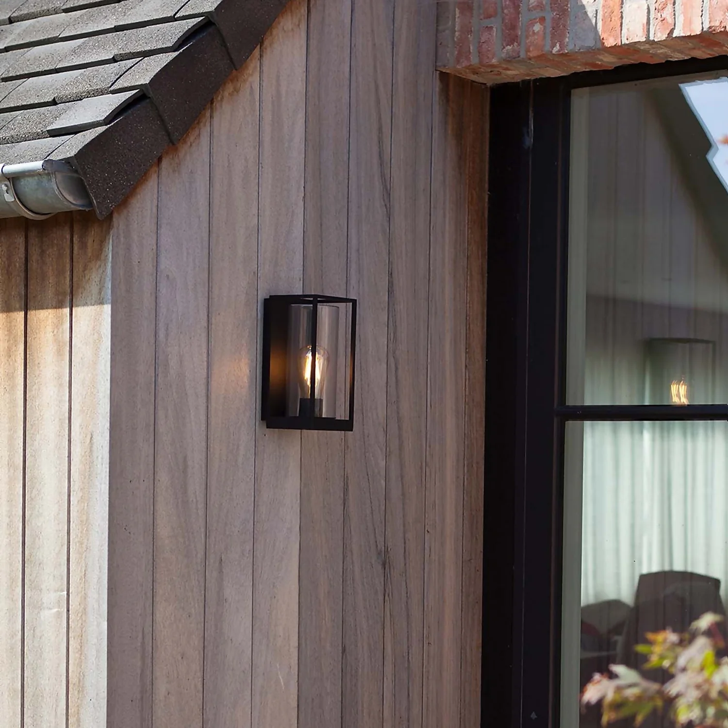 Lutec Flair Flush Outdoor Wall Light - Black 5 Lutec Flair Flush Outdoor Wall Light - Black - Image 3