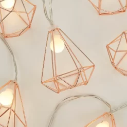 None Copper Geo Battery String Lights -Lighting Promotion Store 12842422 1634934499146238