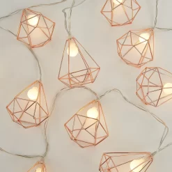 None Copper Geo Battery String Lights -Lighting Promotion Store 12842422 1974934499115161