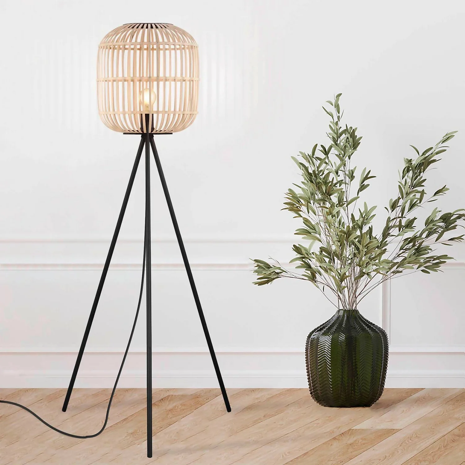 Eglo Bordesley Wooden Floor Lamp 3 Eglo Bordesley Wooden Floor Lamp