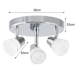 Rhea 3 Lamp Spotlight Plate - Polished Chrome -Lighting Promotion Store 12882213 5784843517686923