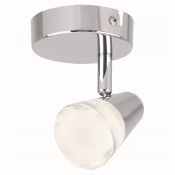 Rhea Single Lamp Spotlight - Polished Chrome