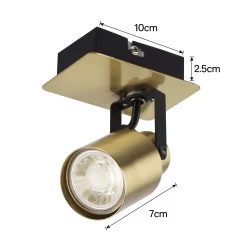 Lucy Single Lamp Spotlight - Gold & Black -Lighting Promotion Store 12882218 1964843518529632