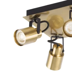 Lucy 4 Lamp Spotlight Bar - Gold & Black -Lighting Promotion Store 12882219 1984843518666783