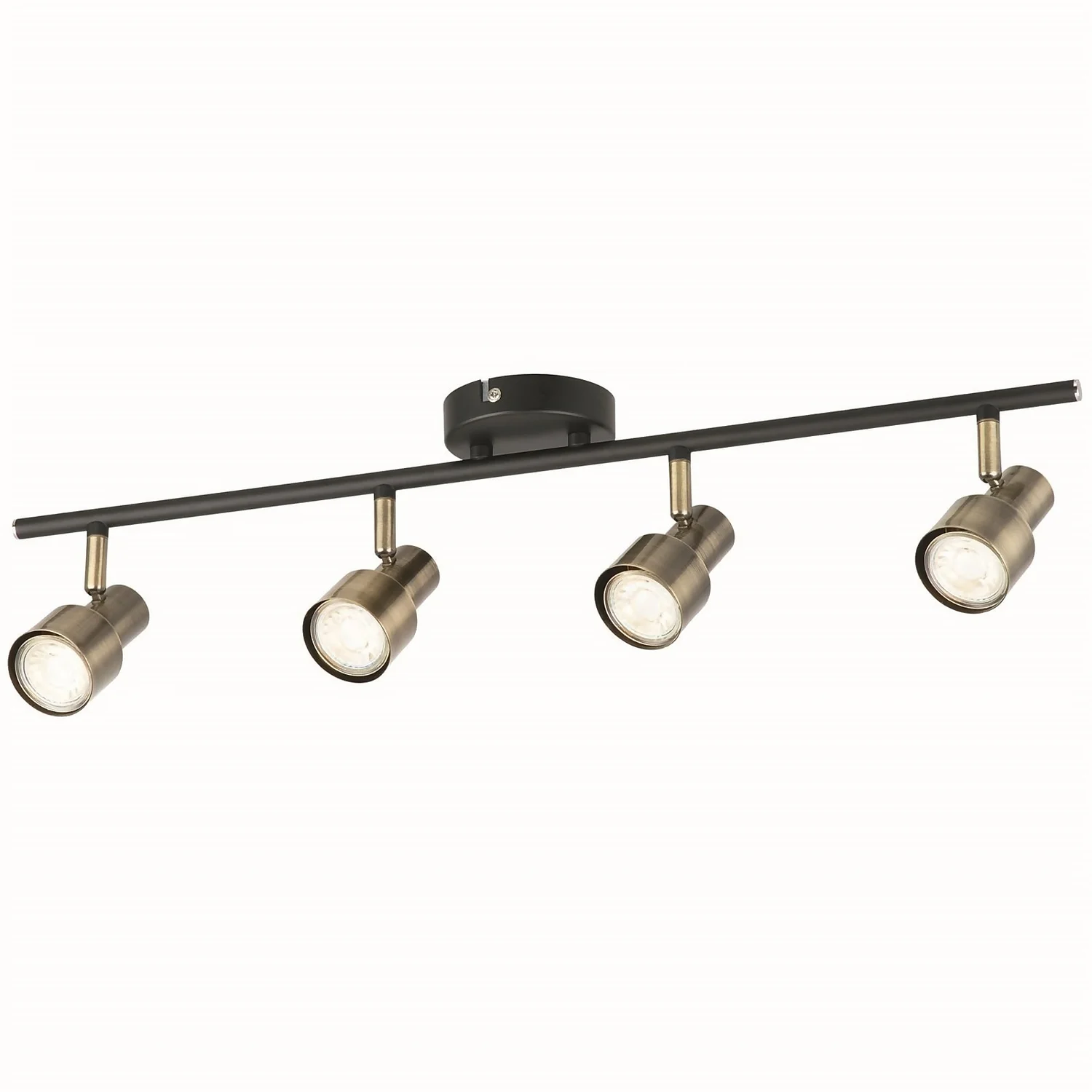 Noah 4 Lamp Spotlight Plate - Black & Antique Brass 3 Noah 4 Lamp Spotlight Plate - Black & Antique Brass