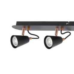 Emma 4 Lamp Spotlight Bar - Black & Copper -Lighting Promotion Store 12882225 1664843519481211