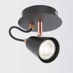 Emma Single Lamp Spotlight - Black & Copper -Lighting Promotion Store 12882227 1964843519272798