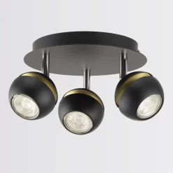 Austin 3 Lamp Spotlight Plate - Black & Gold 10 Austin 3 Lamp Spotlight Plate - Black & Gold -Lighting Promotion Store 12882230 9524843520183208